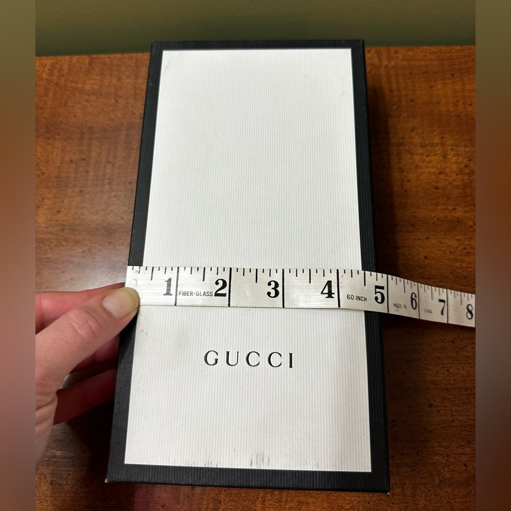 Gucci dust cover long wallet white silky cover black & white wallet box storage - Picture 7 of 9